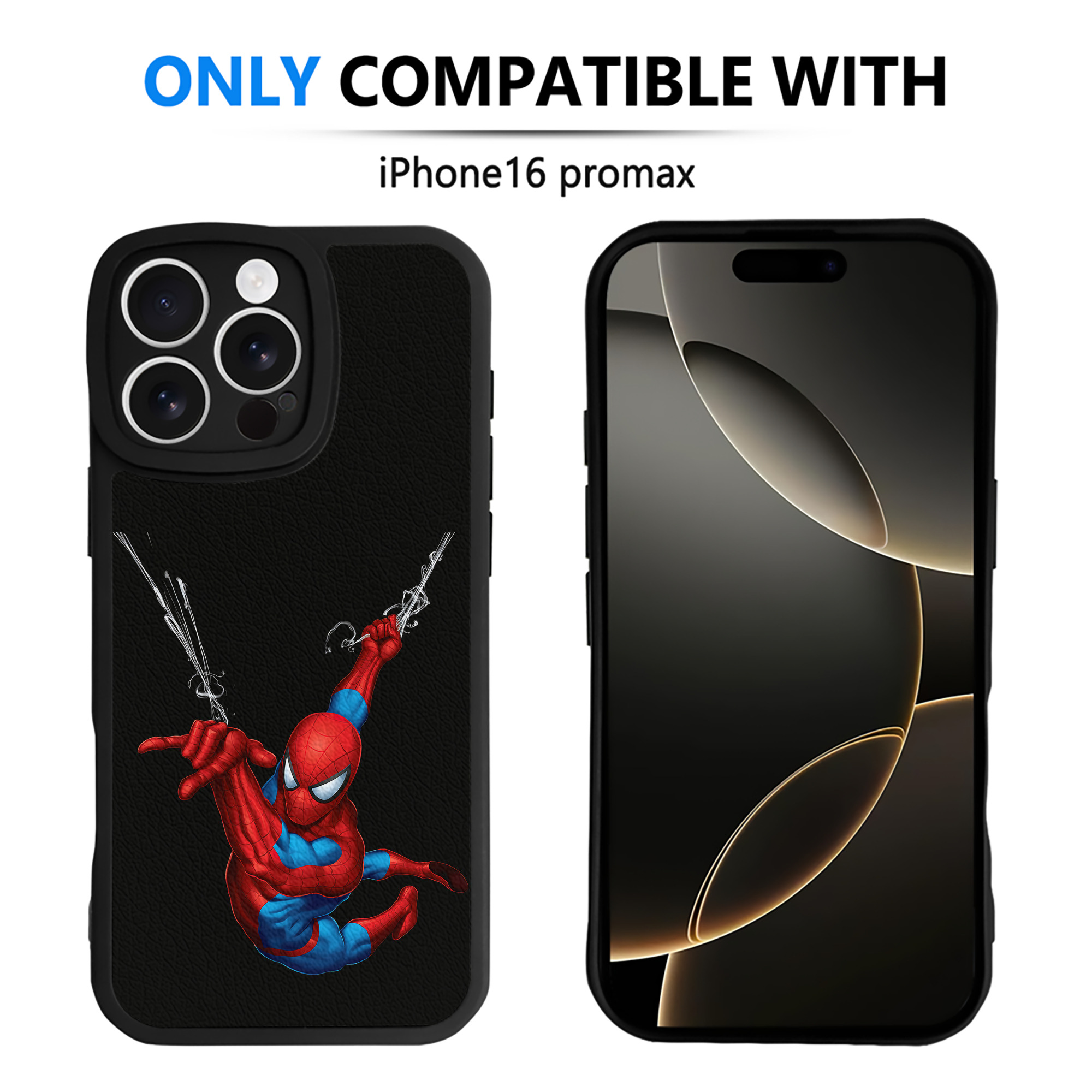 Spider Man スパイダーマン 【iPhone 16シリーズ対応】シリコンスマホケース（レザー調） 材質：シリコン